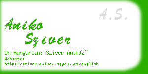 aniko sziver business card